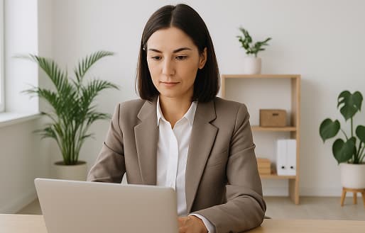 Woman with laptop